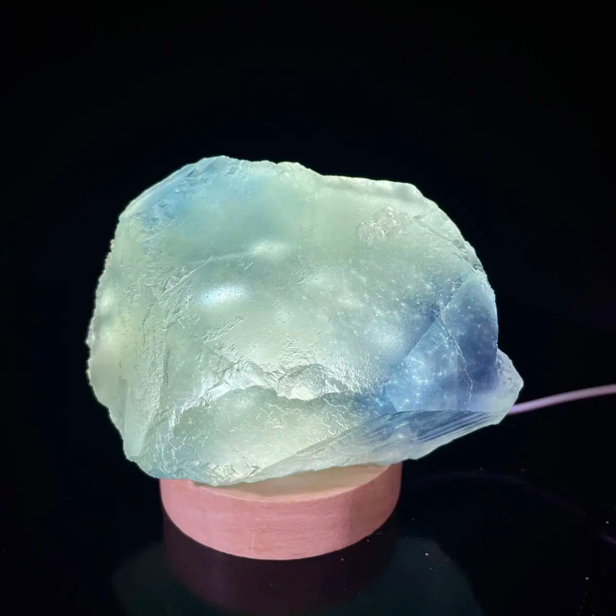 Large Translucent Green Fluorite Specimen from Hunan, China | Natural Light-Transmitting Crystal Display Piece | 1340 g | 12*9*7 cm