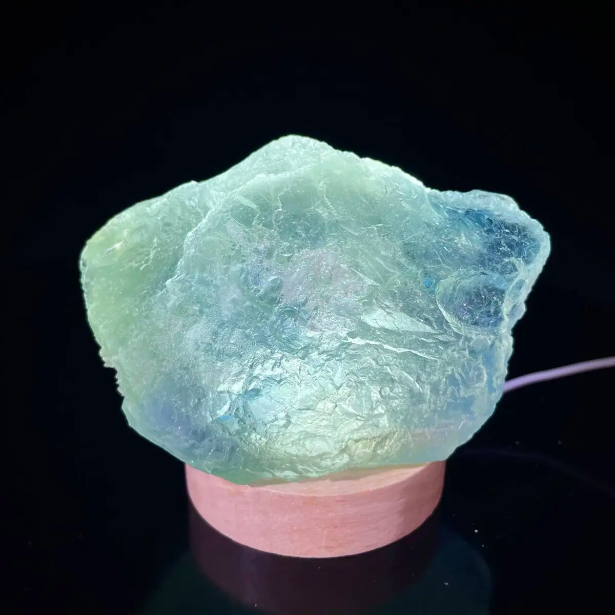 Large Translucent Green Fluorite Specimen from Hunan, China | Natural Light-Transmitting Crystal Display Piece | 1340 g | 12*9*7 cm