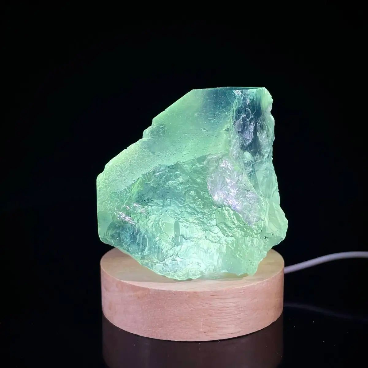 Large Translucent Green Fluorite Specimen from Hunan, China | Natural Light-Transmitting Crystal Display Piece | 490 g | 9*7*5.5 cm