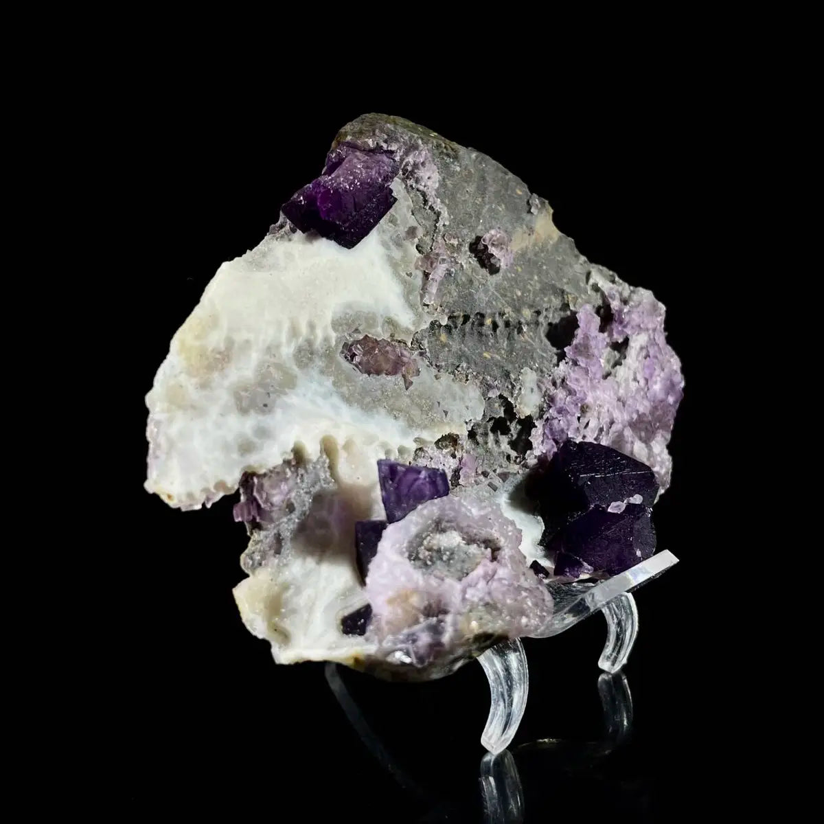 Zhejiang Octahedral Fluorite Crystal Cluster | Natural Purple Fluorite Mineral Specimen | 270 g | 12.5*9*.3.5 cm