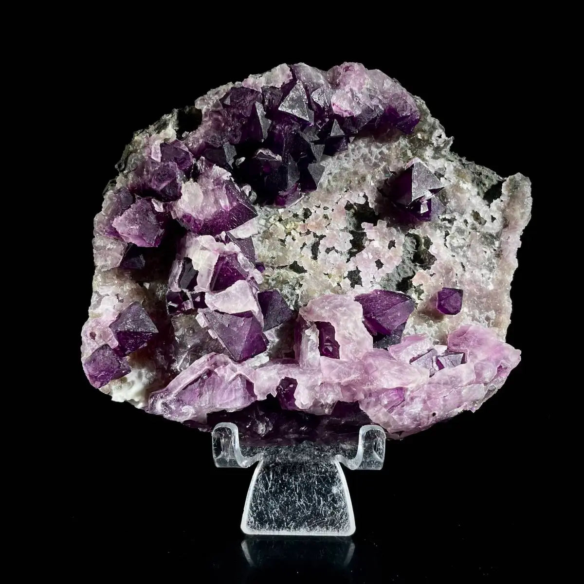 Zhejiang Octahedral Fluorite Crystal Cluster | Natural Purple Fluorite Mineral Specimen | 620 g | 14*10.5*4 cm