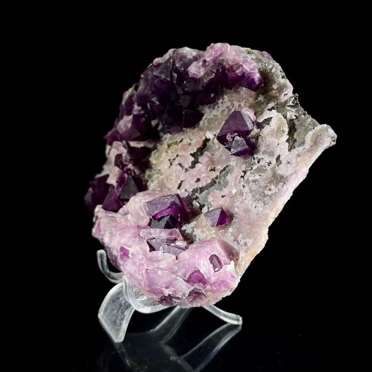 Zhejiang Octahedral Fluorite Crystal Cluster | Natural Purple Fluorite Mineral Specimen | 620 g | 14*10.5*4 cm