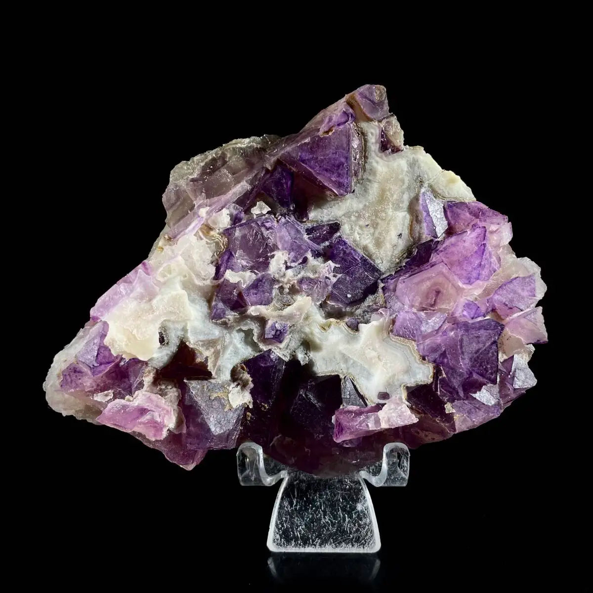Zhejiang Octahedral Fluorite Crystal Cluster | Natural Purple Fluorite Mineral Specimen | 560 g | 12*9.5*4 cm