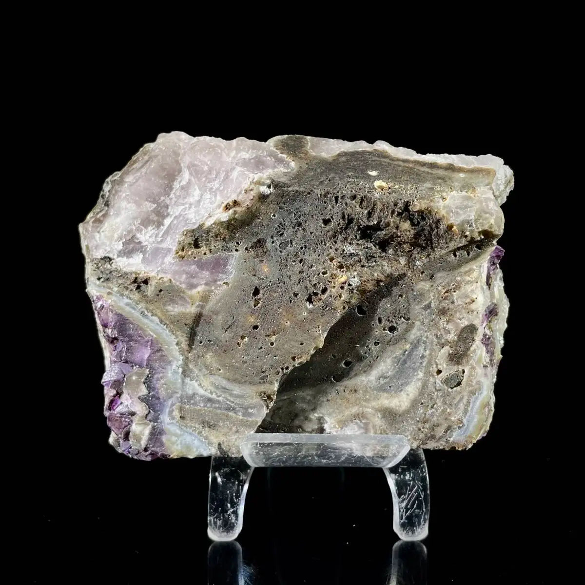 Zhejiang Octahedral Fluorite Crystal Cluster | Natural Purple Fluorite Mineral Specimen | 550 g | 12*8.5*3 cm