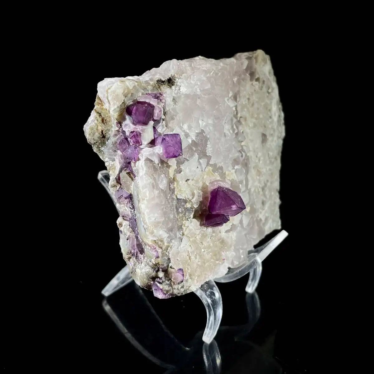 Zhejiang Octahedral Fluorite Crystal Cluster | Natural Purple Fluorite Mineral Specimen | 550 g | 12*8.5*3 cm