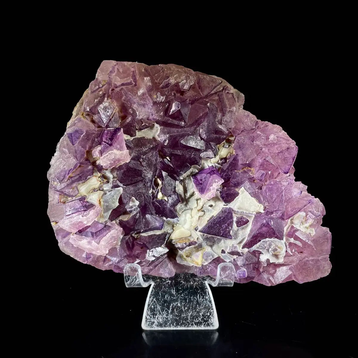 Zhejiang Octahedral Fluorite Crystal Cluster | Natural Purple Fluorite Mineral Specimen | 760 g | 15*11.5*3.5 cm