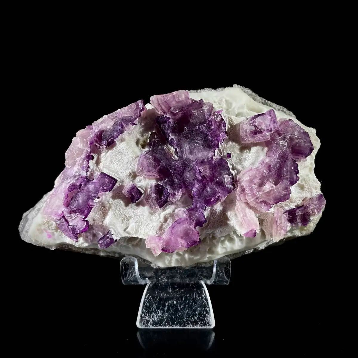 Zhejiang Octahedral Fluorite Crystal Cluster | Natural Purple Fluorite Mineral Specimen | 1700 g | 17.5*9*6 cm