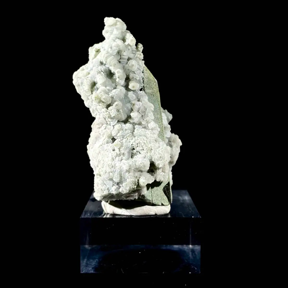 Natural Chlorite Quartz with Calcite Crystal Cluster on Matrix | Green Phantom Quartz Mineral Specimen | Rare Mineral Association | 180 g | 8.5*5*3 cm
