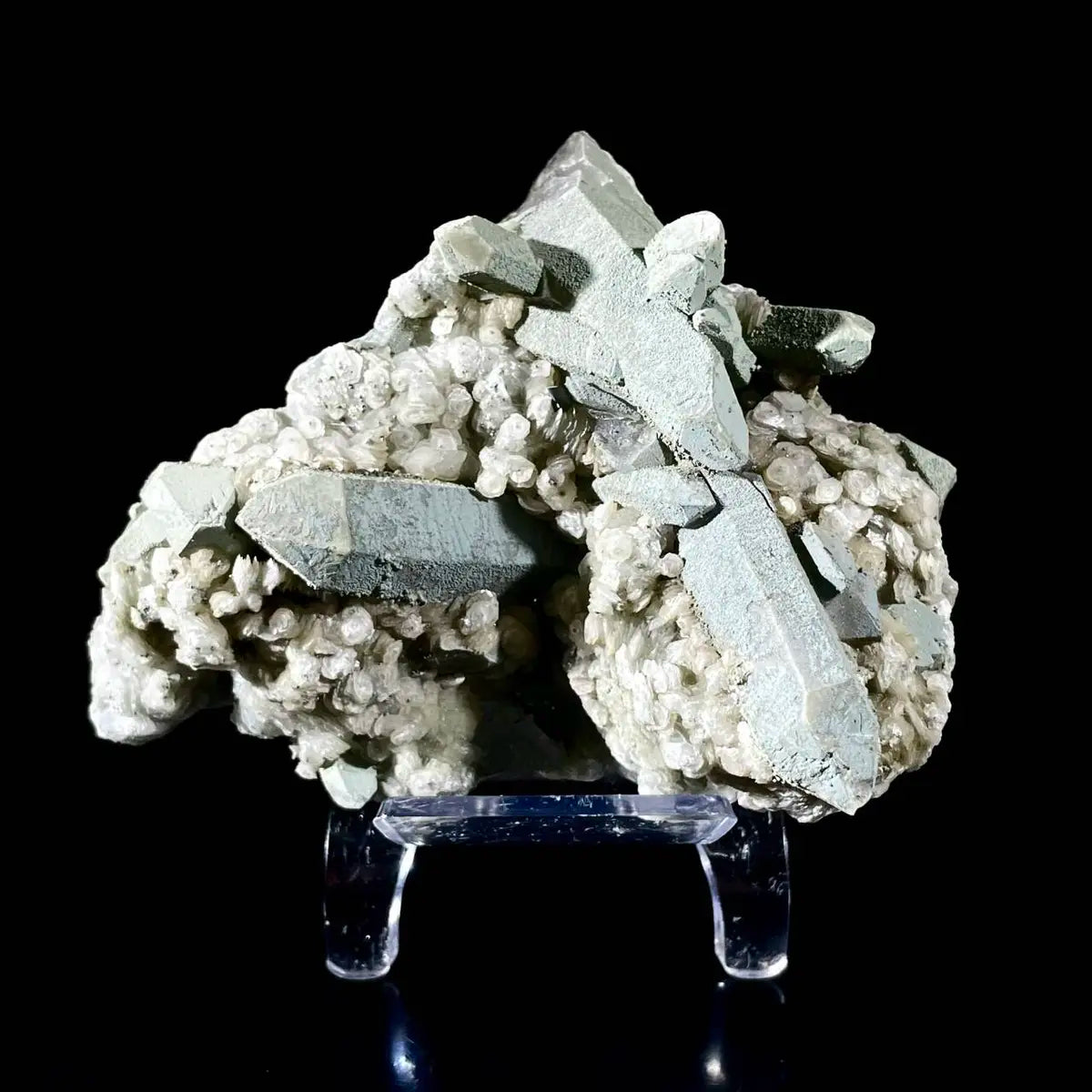 Natural Chlorite Quartz with Calcite Crystal Cluster on Matrix | Green Phantom Quartz Mineral Specimen | Rare Mineral Association | 420 g | 9.5*8*6.5 cm
