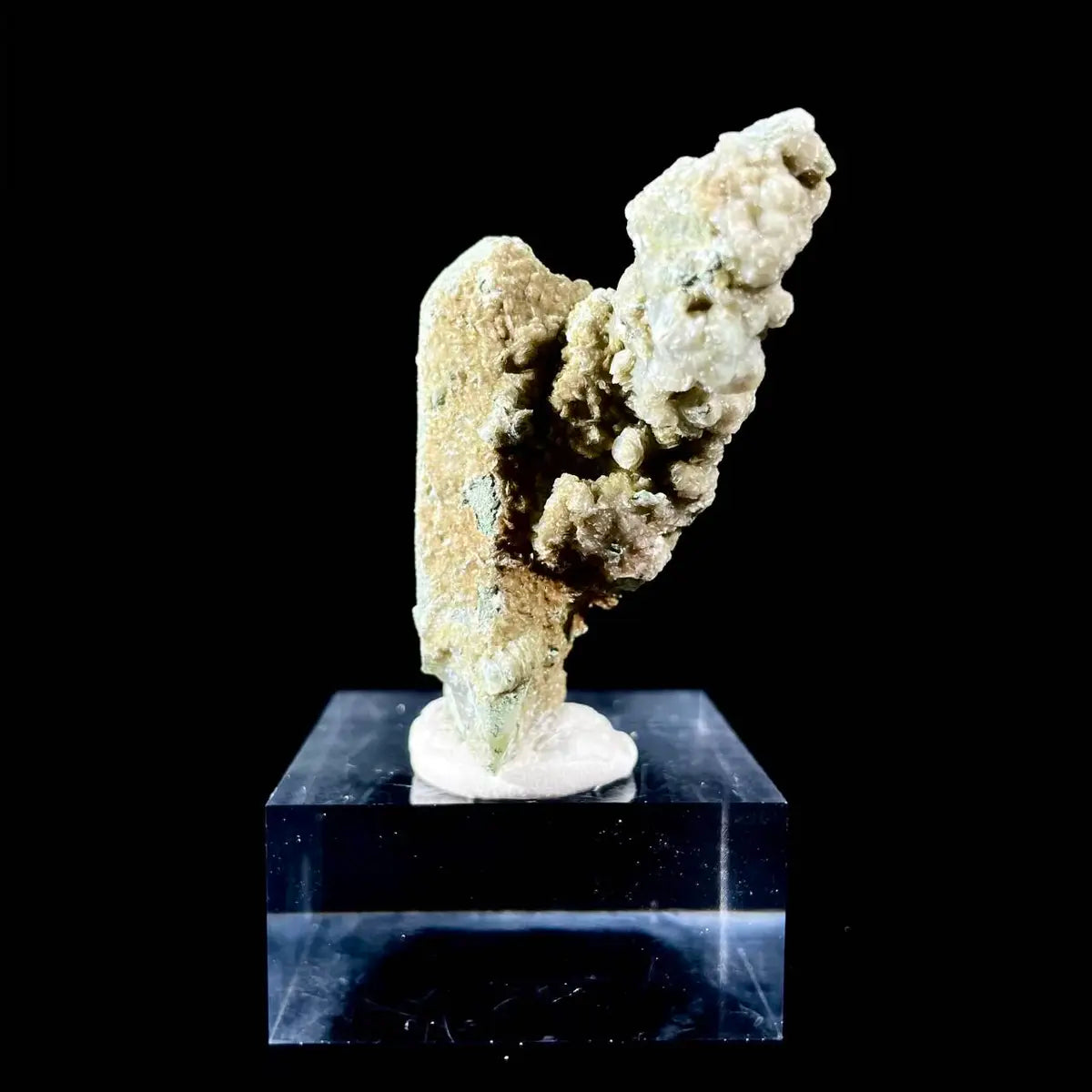Natural Chlorite Quartz with Calcite Crystal Cluster on Matrix | Green Phantom Quartz Mineral Specimen | Rare Mineral Association | 50 g | 7*3*3 cm