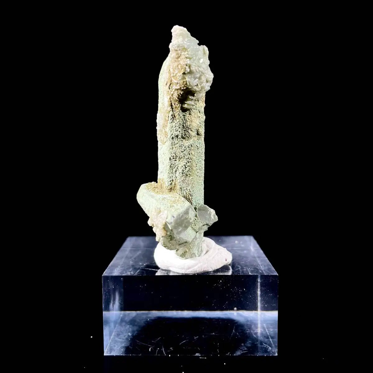 Natural Chlorite Quartz with Calcite Crystal Cluster on Matrix | Green Phantom Quartz Mineral Specimen | Rare Mineral Association | 30 g | 6.5*3*2 cm