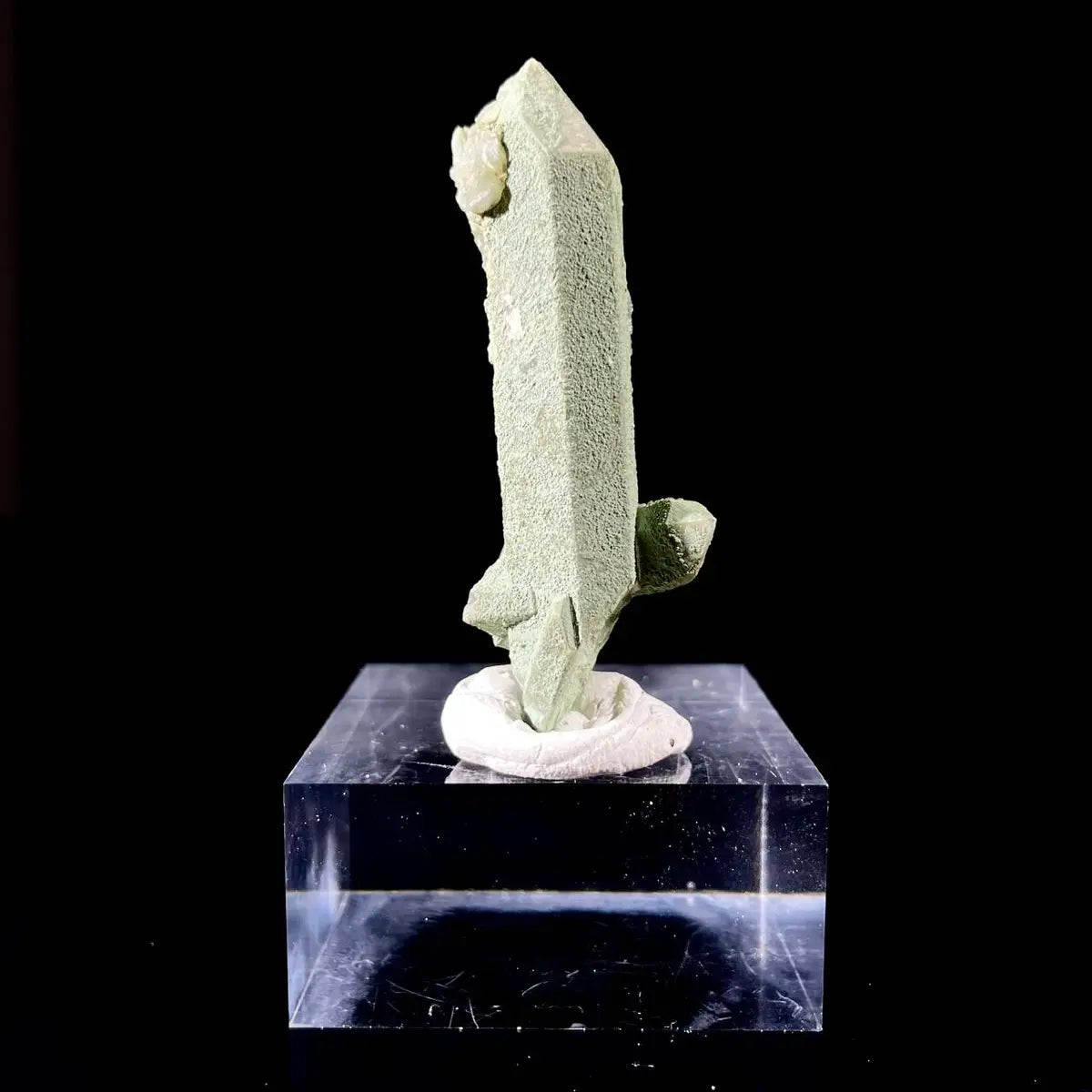 Natural Chlorite Quartz with Calcite Crystal Cluster on Matrix | Green Phantom Quartz Mineral Specimen | Rare Mineral Association | 30 g | 6.5*3*2 cm
