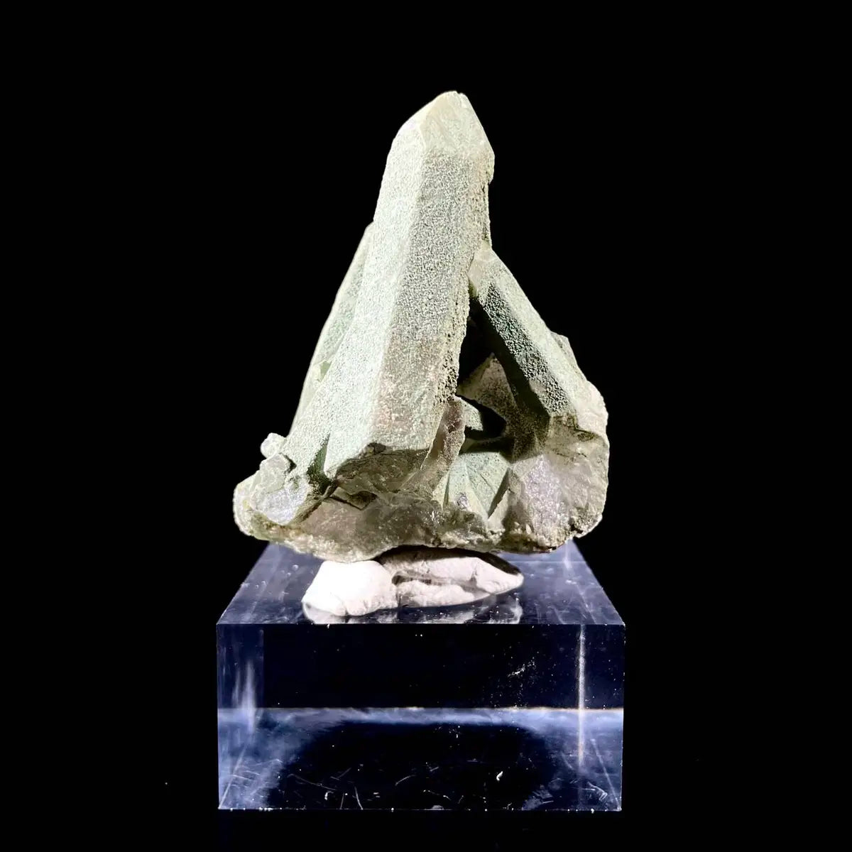 Natural Chlorite Quartz with Calcite Crystal Cluster on Matrix | Green Phantom Quartz Mineral Specimen | Rare Mineral Association | 70 g | 5*6*3.5 cm