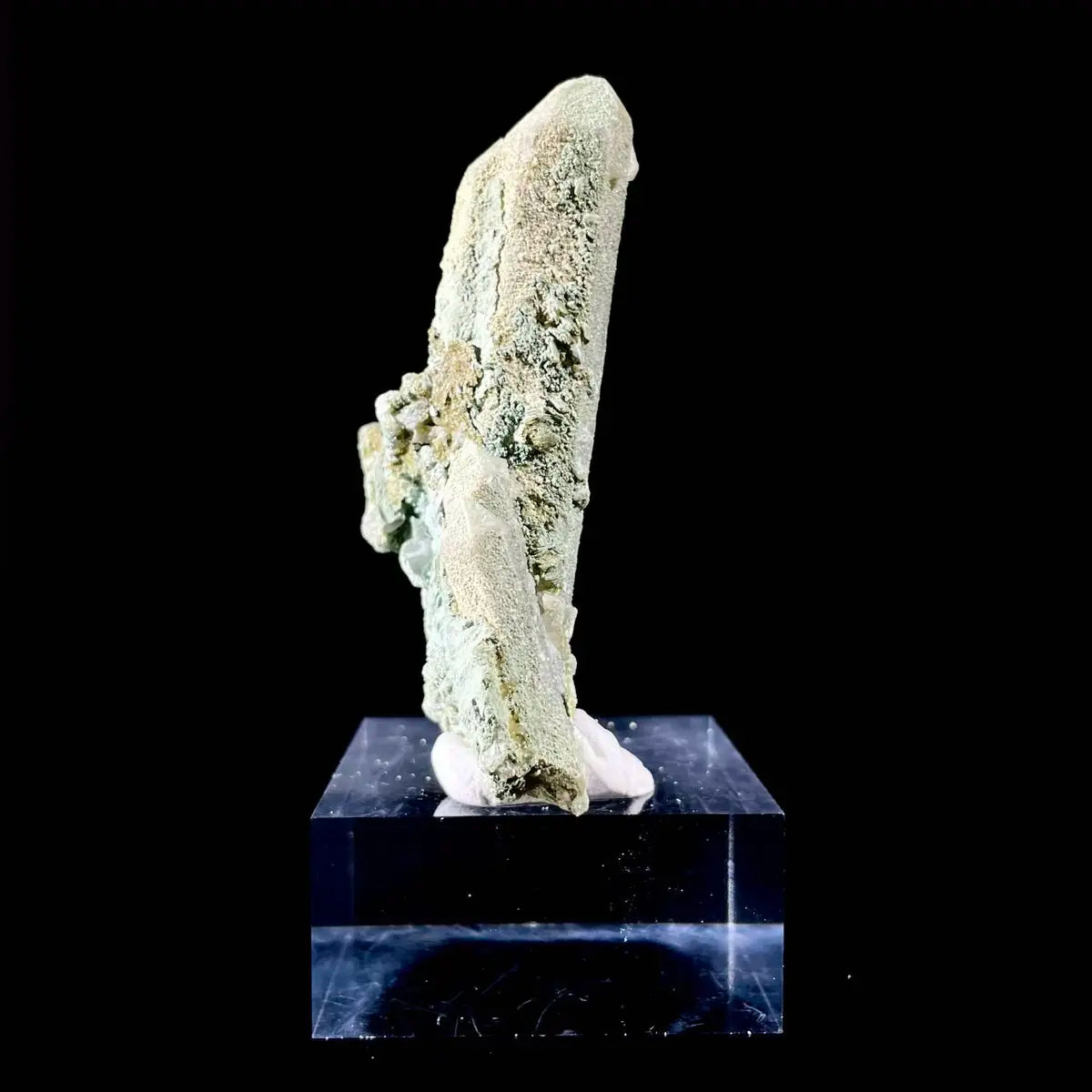 Natural Chlorite Quartz with Calcite Crystal Cluster on Matrix | Green Phantom Quartz Mineral Specimen | Rare Mineral Association | 60 g | 8*5*2 cm