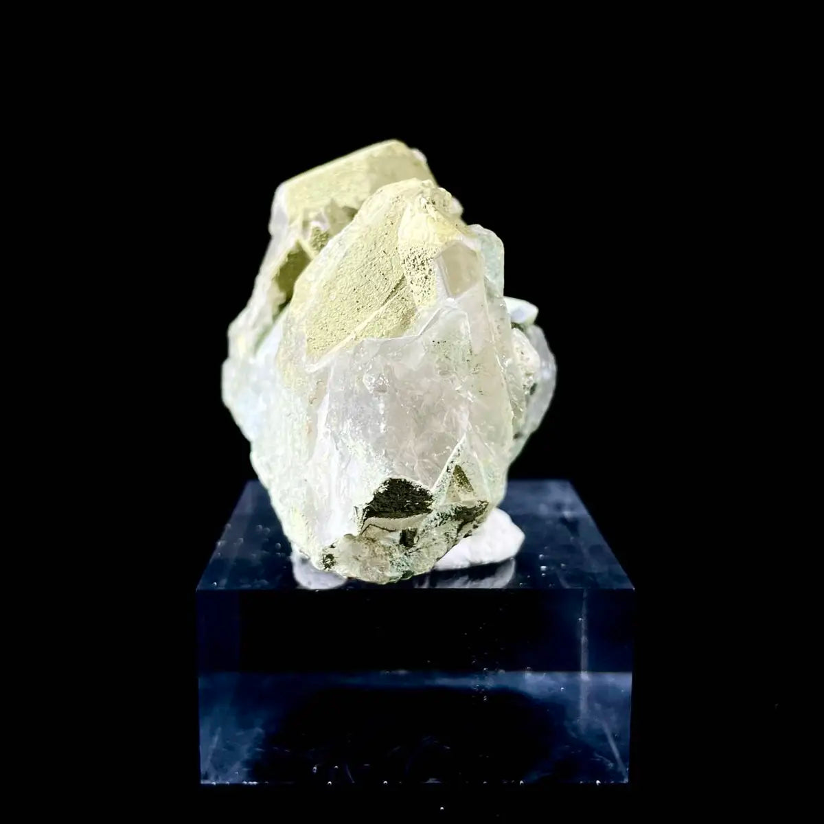 Natural Chlorite Quartz with Calcite Crystal Cluster on Matrix | Green Phantom Quartz Mineral Specimen | Rare Mineral Association | 120 g | 7*4.5*4.5 cm