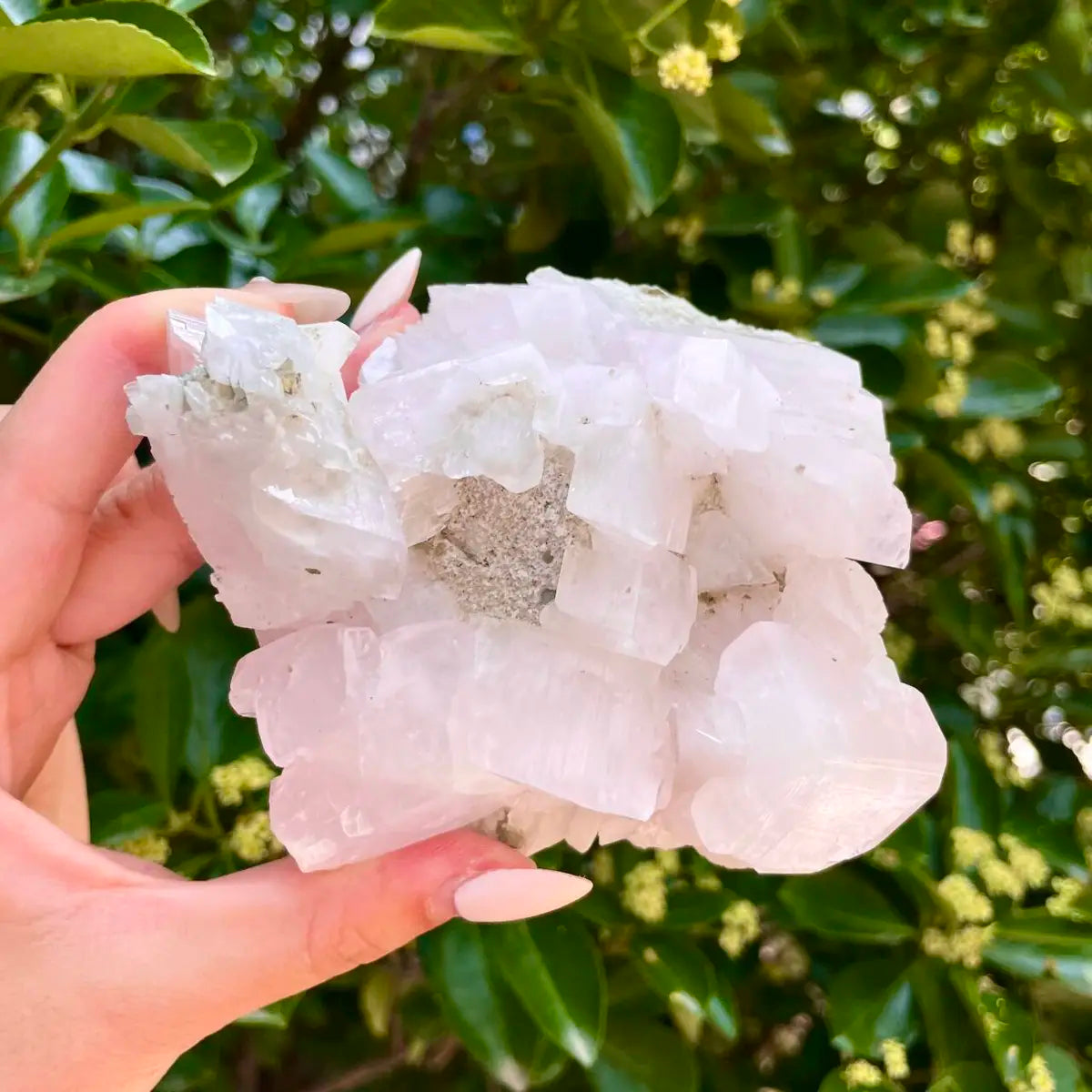 Yaogangxian Pink Calcite Foliated Crystal Cluster | Natural Pink Calcite Mineral Specimen | 470 g | 11*10*5 cm