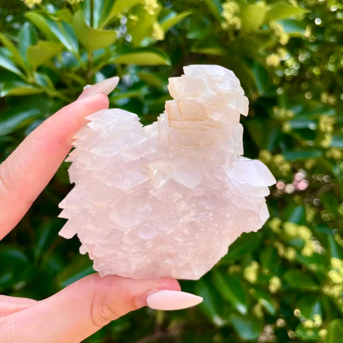 Yaogangxian Pink Calcite Foliated Crystal Cluster | Natural Pink Calcite Mineral Specimen | 160 g | 7*7*3.5 cm