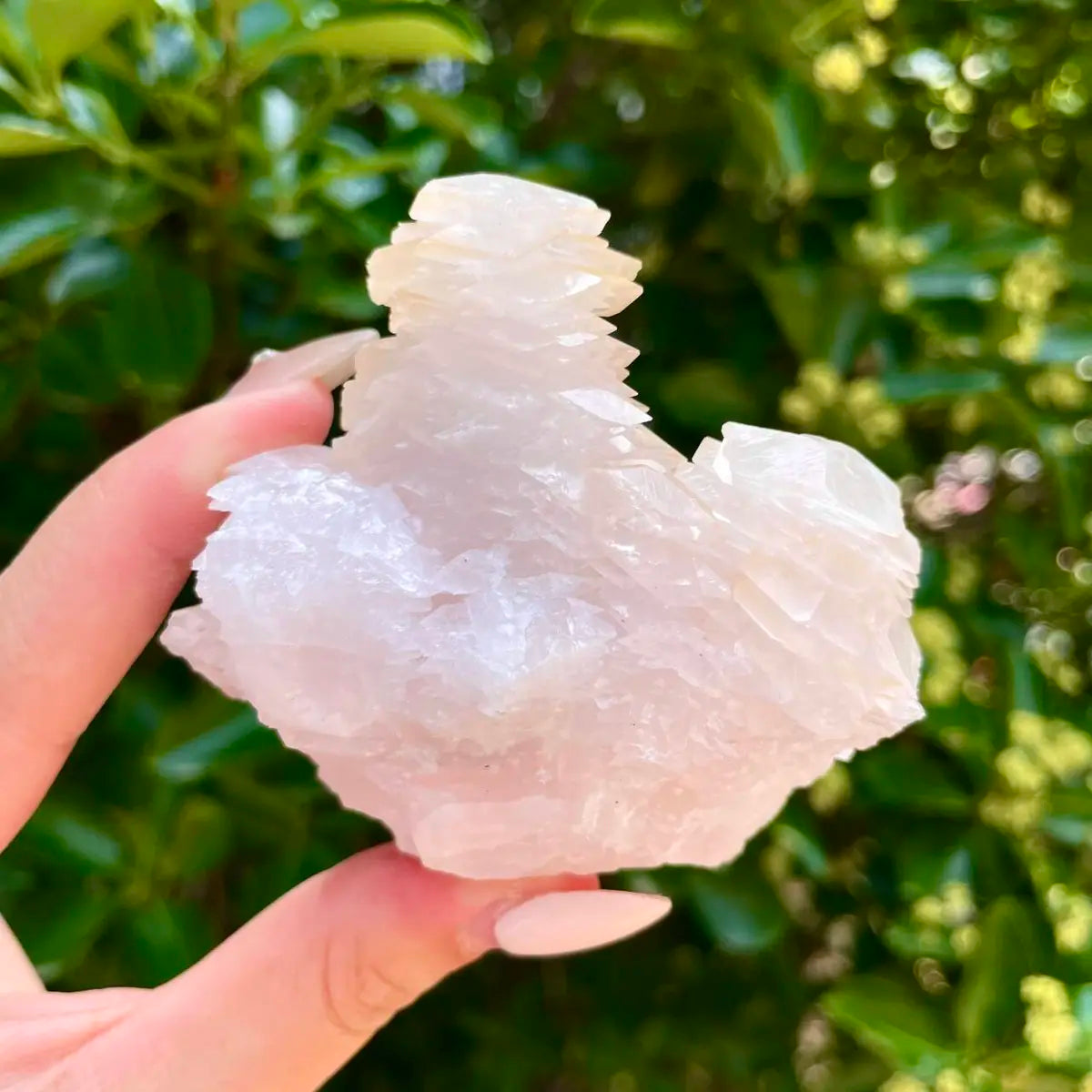 Yaogangxian Pink Calcite Foliated Crystal Cluster | Natural Pink Calcite Mineral Specimen | 160 g | 7*7*3.5 cm