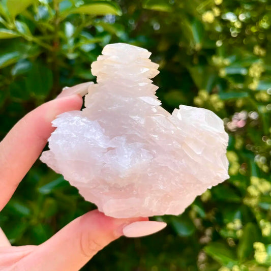 A835-Yaogangxian Pink Calcite Foliated Crystal Cluster | Natural Pink Calcite Mineral Specimen | 160 g | 7*7*3.5 cm