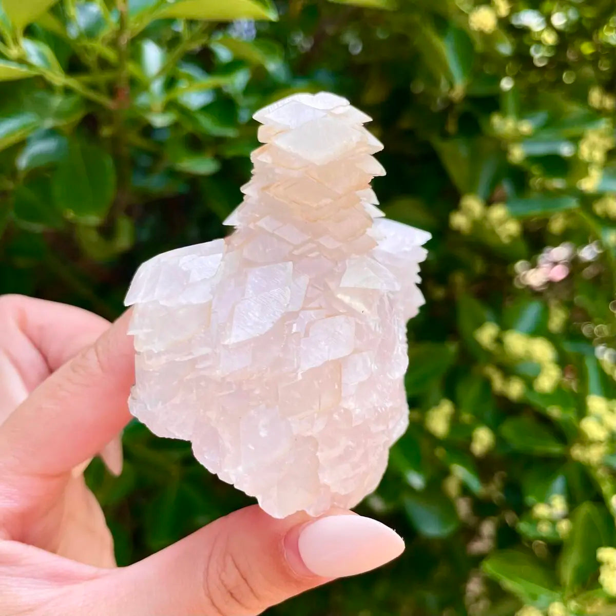 Yaogangxian Pink Calcite Foliated Crystal Cluster | Natural Pink Calcite Mineral Specimen | 160 g | 7*7*3.5 cm