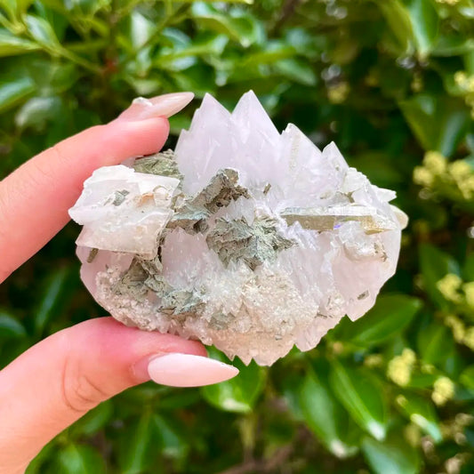 A837-Yaogangxian Pink Calcite Foliated Crystal Cluster | Natural Pink Calcite Mineral Specimen | 120 g | 7*5.5*4 cm