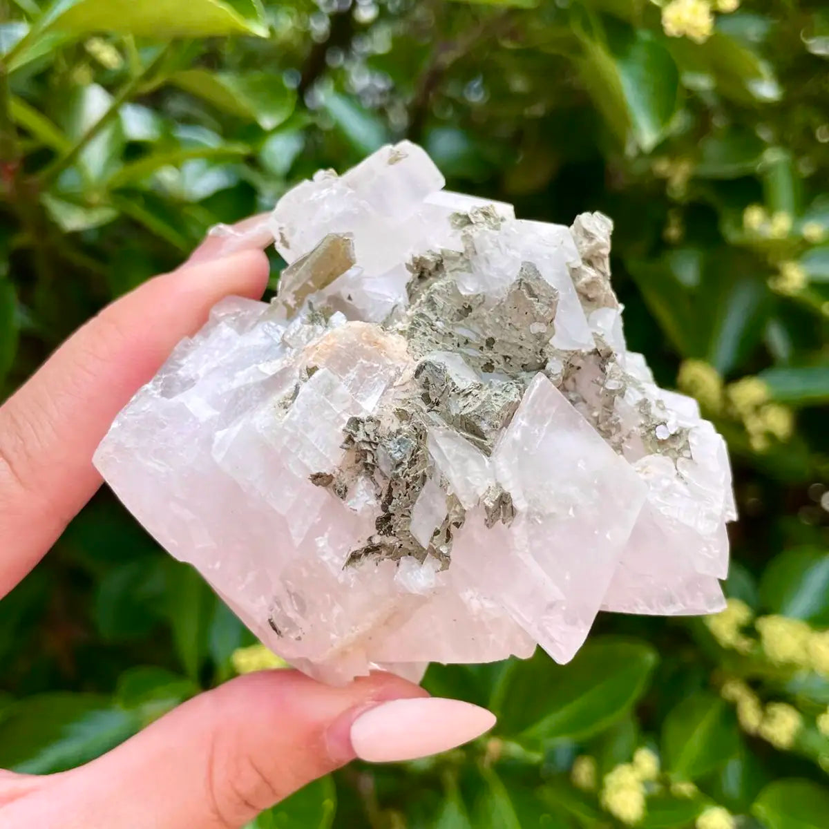 Yaogangxian Pink Calcite Foliated Crystal Cluster | Natural Pink Calcite Mineral Specimen | 210 g | 8*7*5 cm