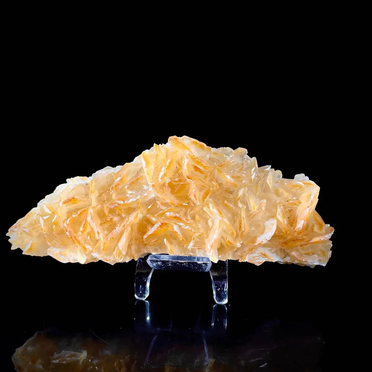 Platy Calcite Crystal Cluster | Natural Foliated Calcite Mineral Specimen | 320 g | 16*16*3 cm