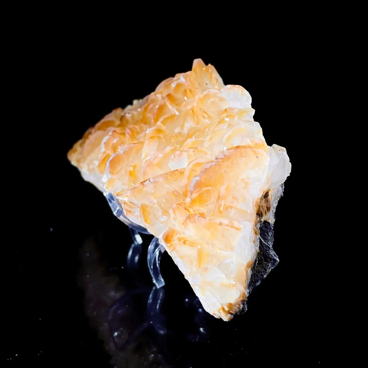 Platy Calcite Crystal Cluster | Natural Foliated Calcite Mineral Specimen | 320 g | 16*16*3 cm