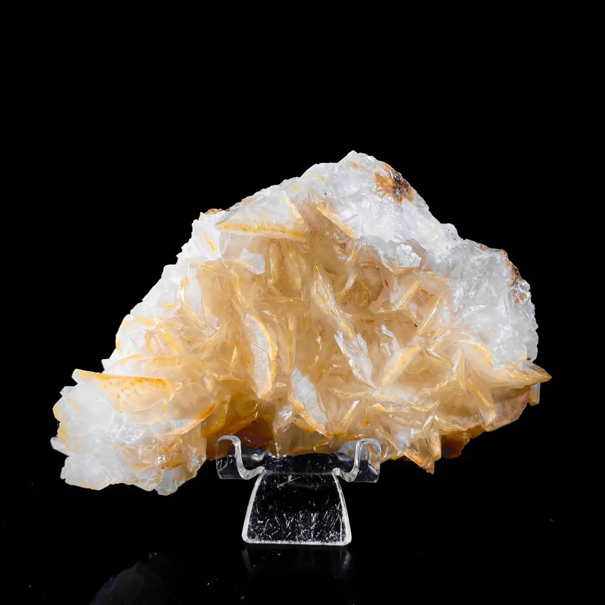Platy Calcite Crystal Cluster | Natural Foliated Calcite Mineral Specimen | 430 g | 13.5*9.5*3.5 cm