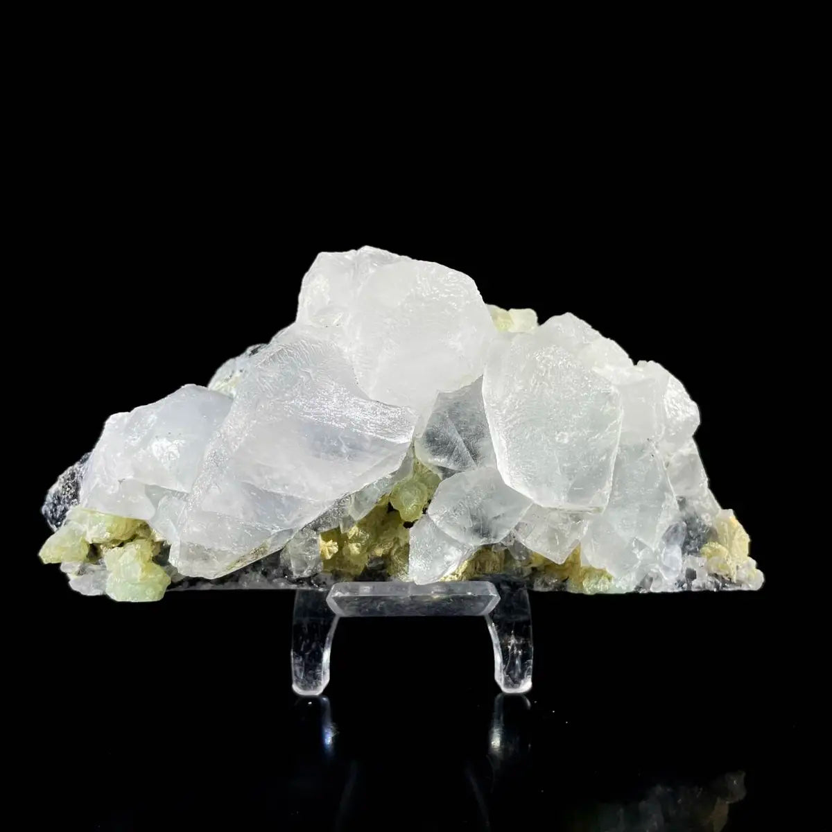 Calcite with Prehnite Association | Natural Mineral Specimen Display Piece | 390 g | 13*6*5 cm