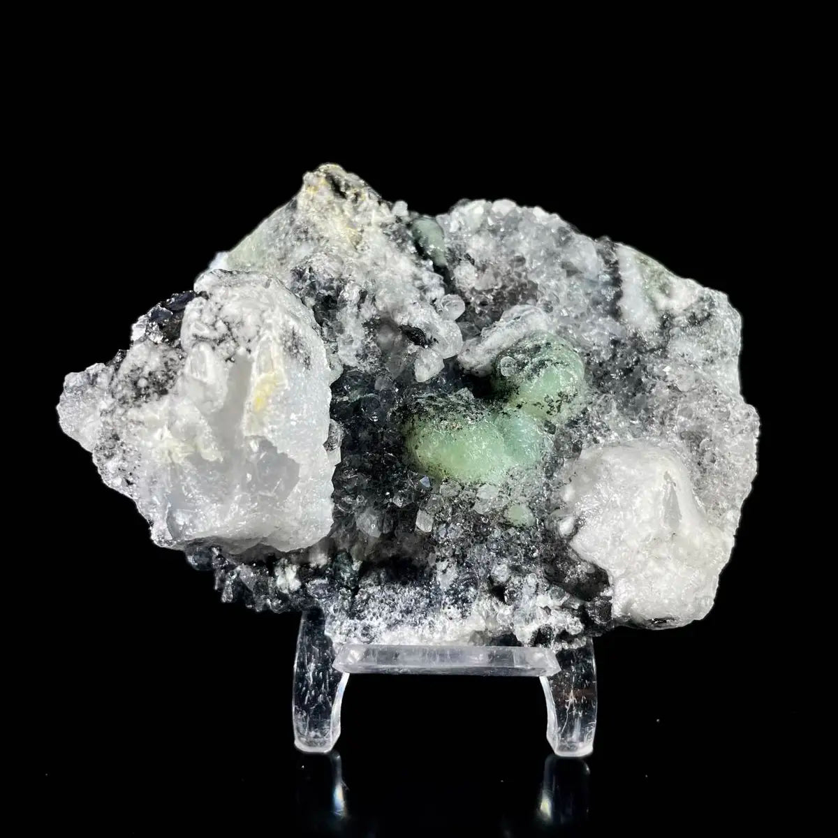 Calcite with Prehnite Association | Natural Mineral Specimen Display Piece | 260 g | 9.5*7.5*4.5 cm
