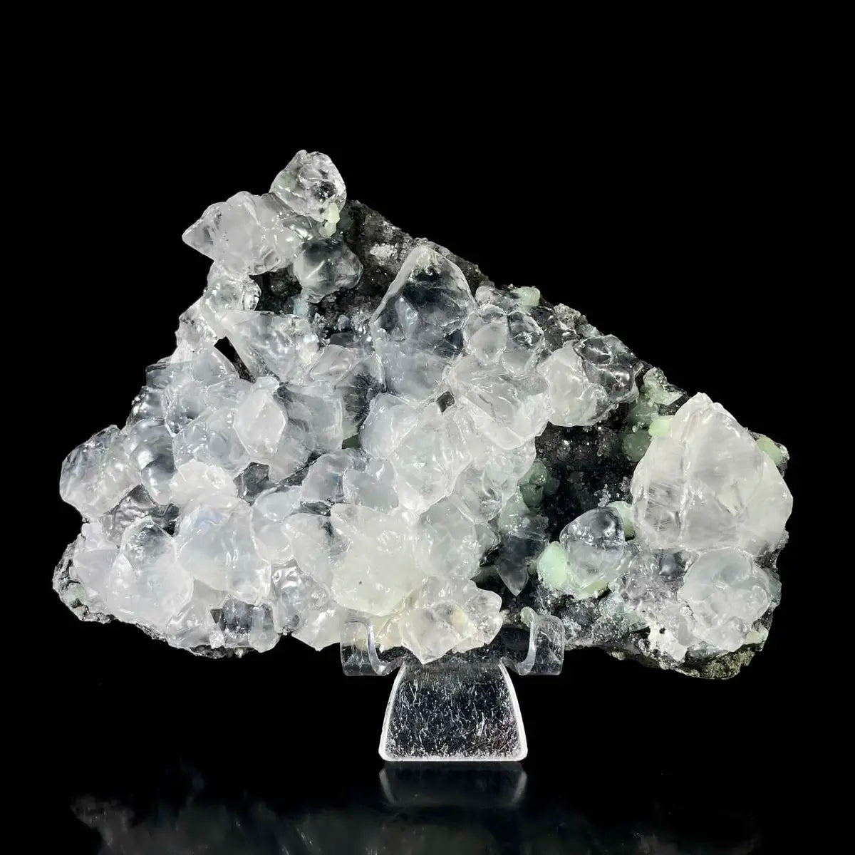 Calcite with Prehnite Association | Natural Mineral Specimen Display Piece | 550 g | 16.5*11.5*3 cm