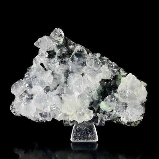 Calcite with Prehnite Association | Natural Mineral Specimen Display Piece | 550 g | 16.5*11.5*3 cm