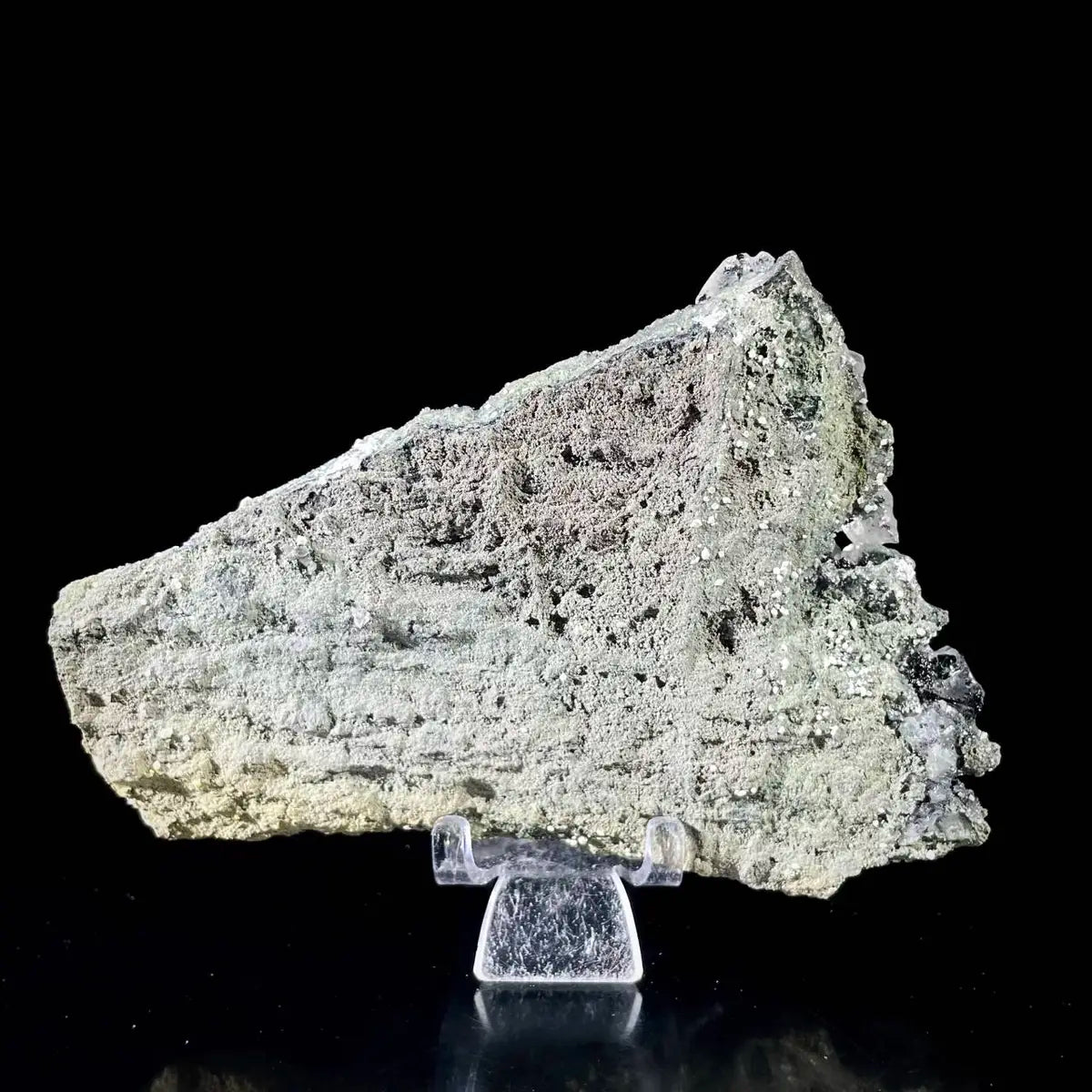 Calcite with Prehnite Association | Natural Mineral Specimen Display Piece | 550 g | 16.5*11.5*3 cm