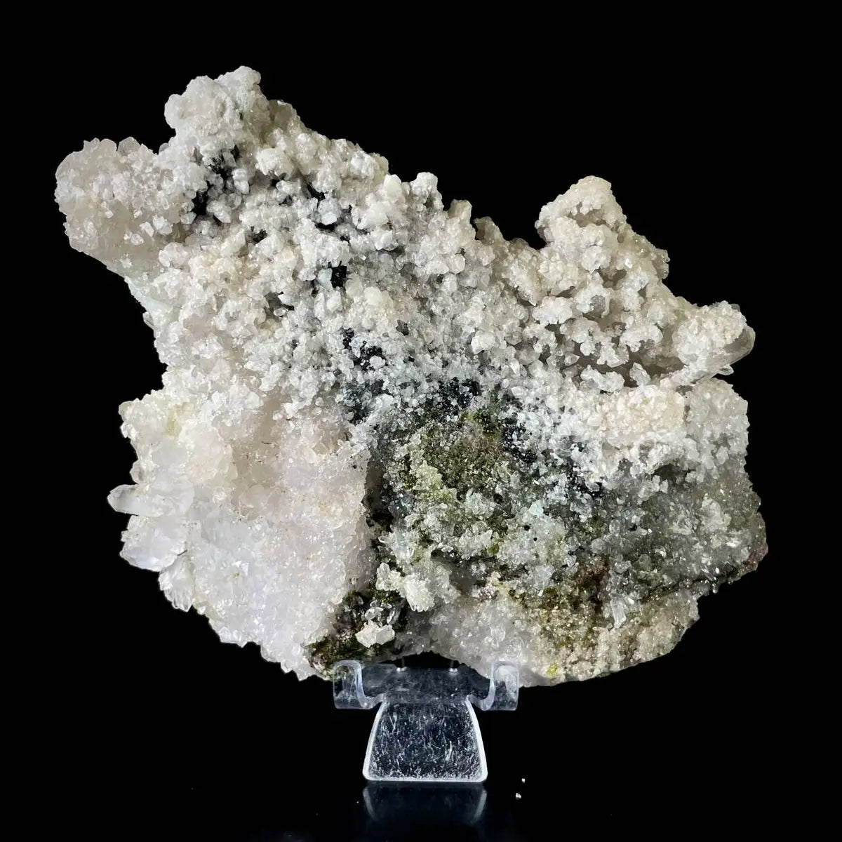 Calcite with Prehnite Association | Natural Mineral Specimen Display Piece | 800 g | 19*14.5*4 cm