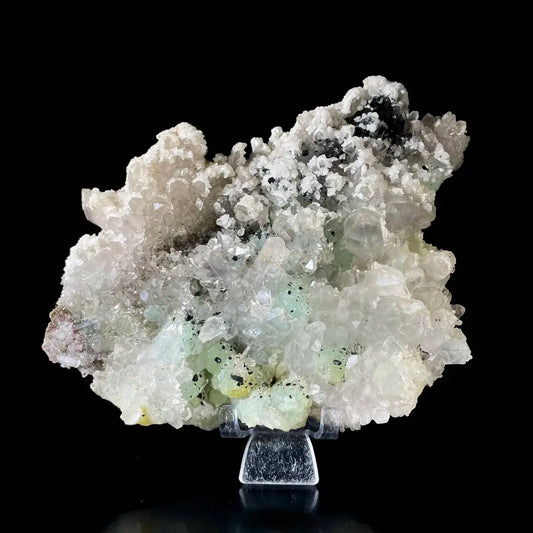 Calcite with Prehnite Association | Natural Mineral Specimen Display Piece | 800 g | 19*14.5*4 cm