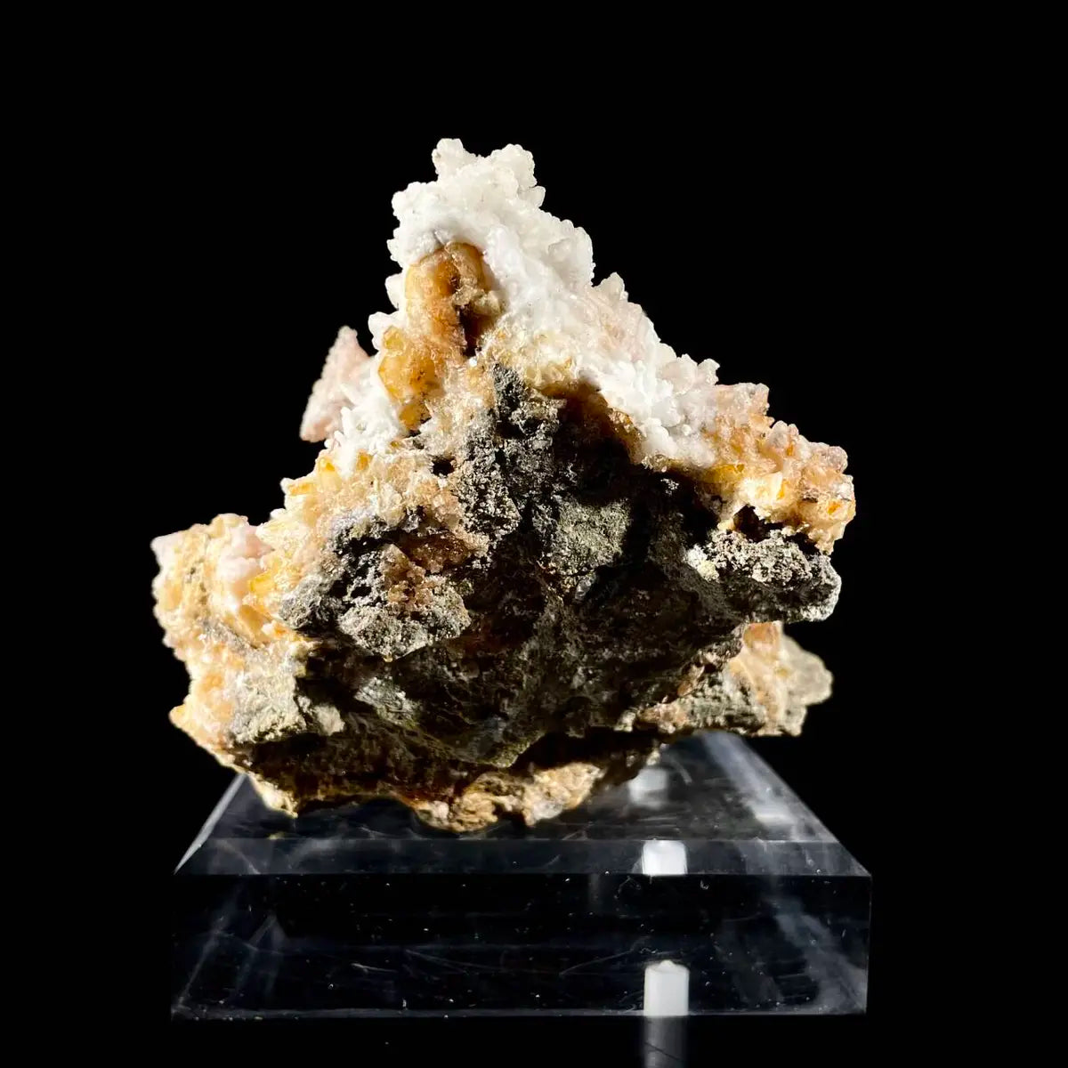 Natural Dogtooth Calcite with Selenite  on Matrix | Rare Mineral Association Specimen | Mineral Collection | 720 g | 14.5*10*9 cm