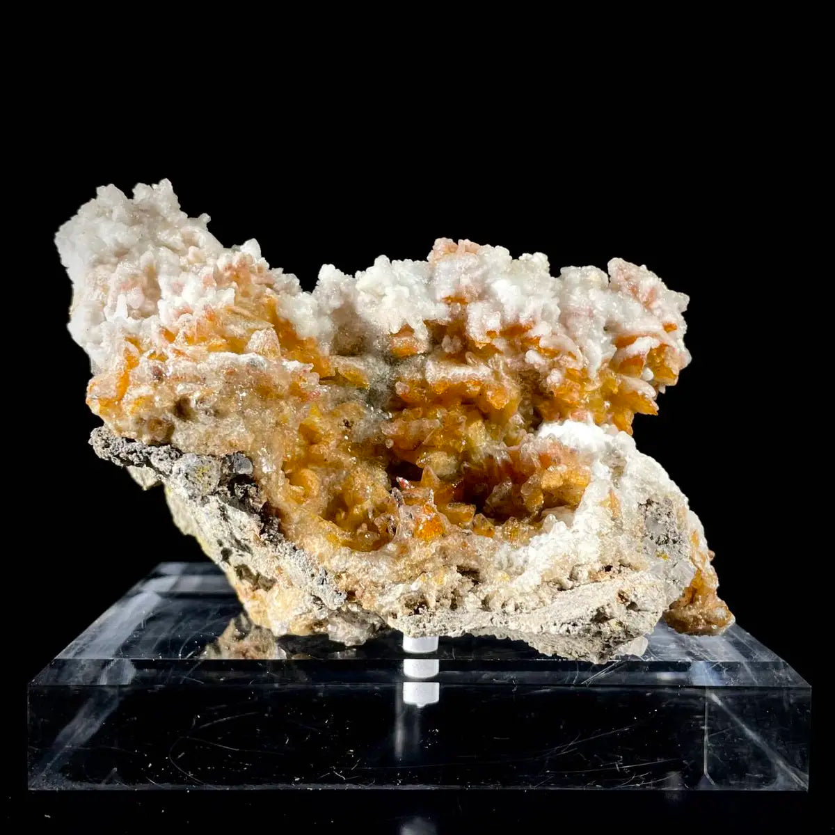 Natural Dogtooth Calcite with Selenite  on Matrix | Rare Mineral Association Specimen | Mineral Collection | 720 g | 14.5*10*9 cm
