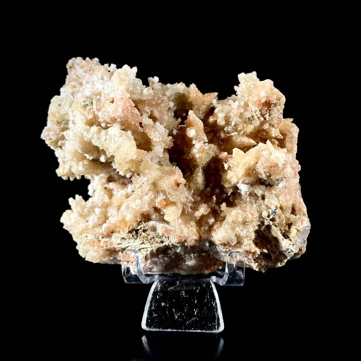 Natural Dogtooth Calcite with Selenite  on Matrix | Rare Mineral Association Specimen | Mineral Collection | 420 g | 12*10*6 cm