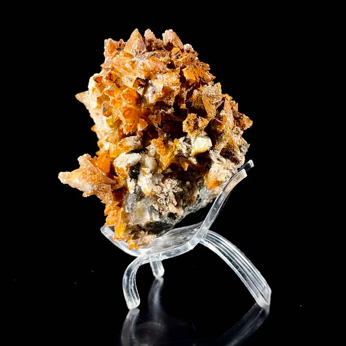 Natural Dogtooth Calcite with Selenite  on Matrix | Rare Mineral Association Specimen | Mineral Collection | 250 g | 9*6*6.5 cm