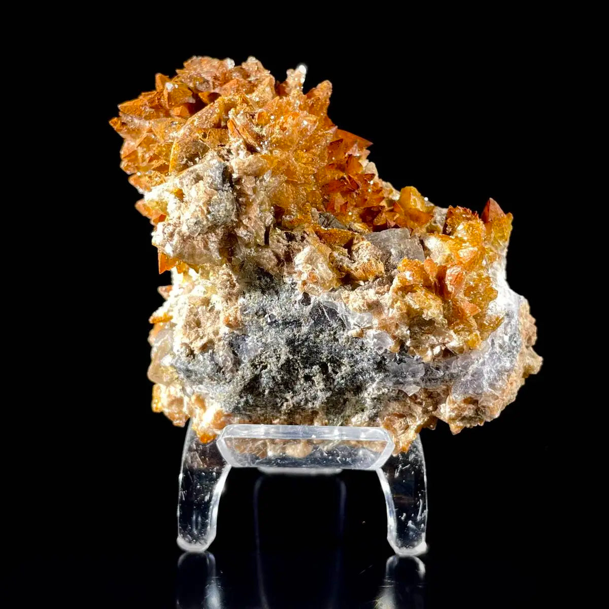Natural Dogtooth Calcite with Selenite  on Matrix | Rare Mineral Association Specimen | Mineral Collection | 250 g | 9*6*6.5 cm
