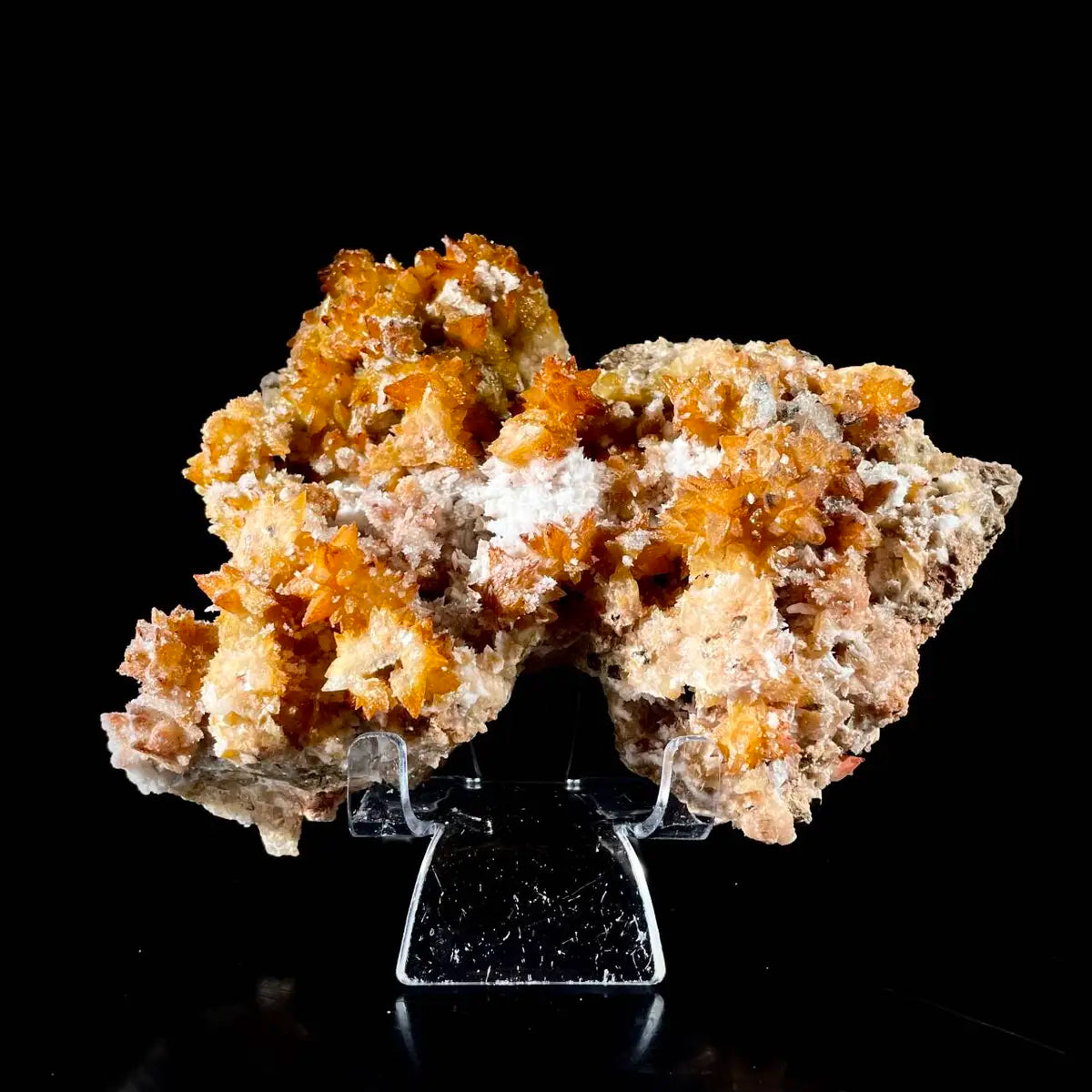 Natural Dogtooth Calcite with Selenite  on Matrix | Rare Mineral Association Specimen | Mineral Collection | 630 g | 15*11.5*6 cm