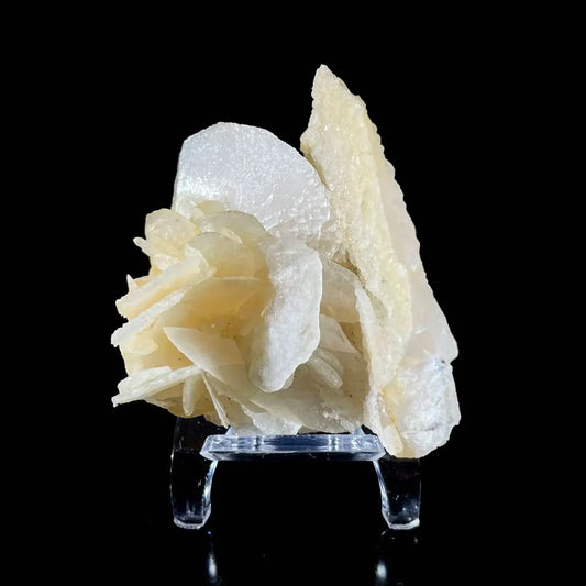 Calcite with Candle Quartz Association | Natural Mineral Specimen Display Piece | 120 g | 7*5.5*4 cm