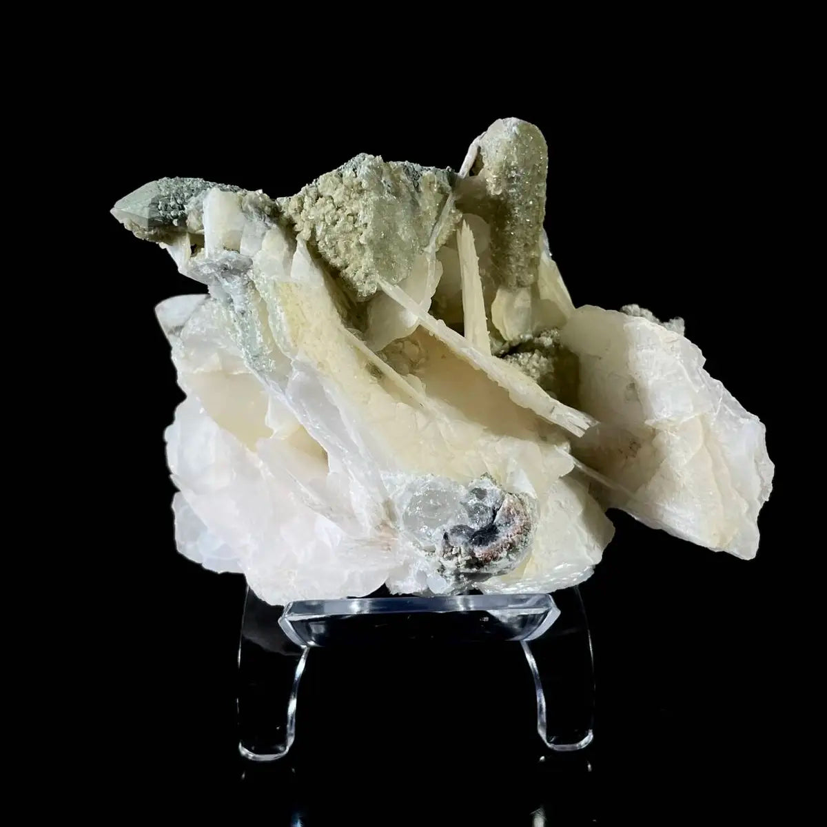 Calcite with Candle Quartz Association | Natural Mineral Specimen Display Piece | 250 g | 10*7*6 cm