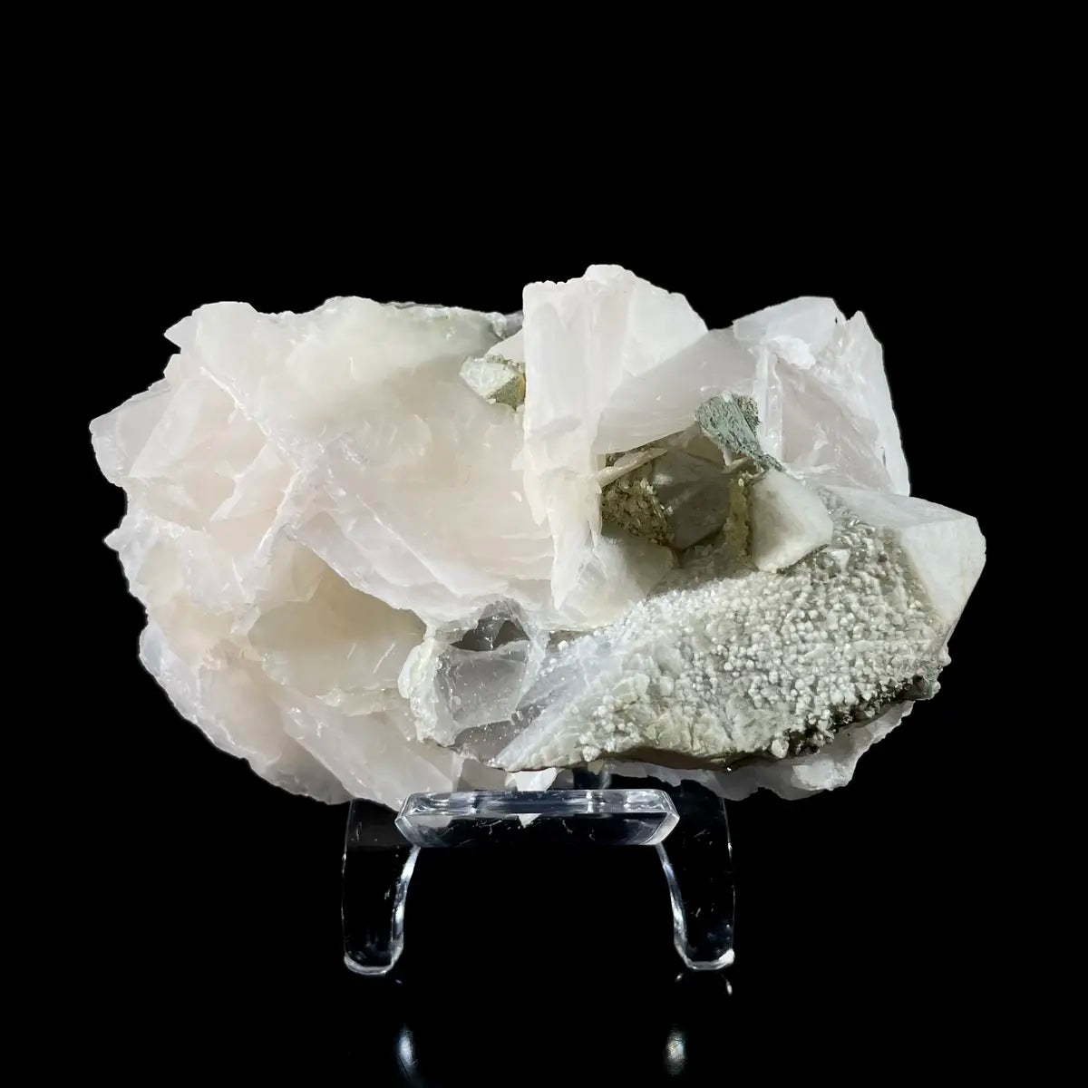 Calcite with Candle Quartz Association | Natural Mineral Specimen Display Piece | 260 g | 9.5*7*6 cm