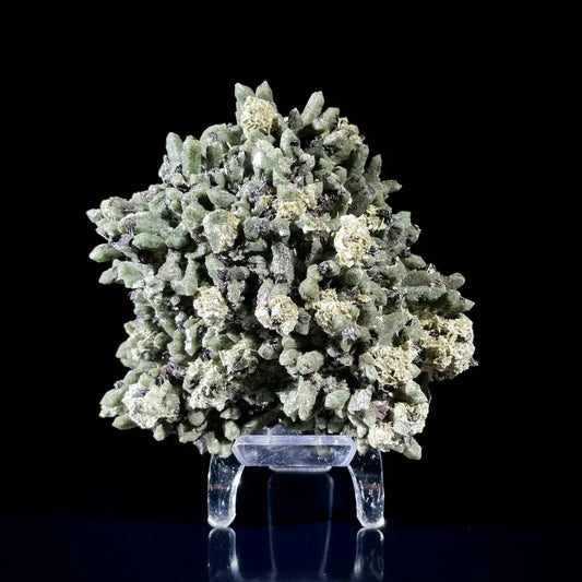 Natural Green Quartz Cluster on Matrix | Rare Colored Quartz Mineral Specimen | Mineral Collection | 340 g | 10*9*5 cm