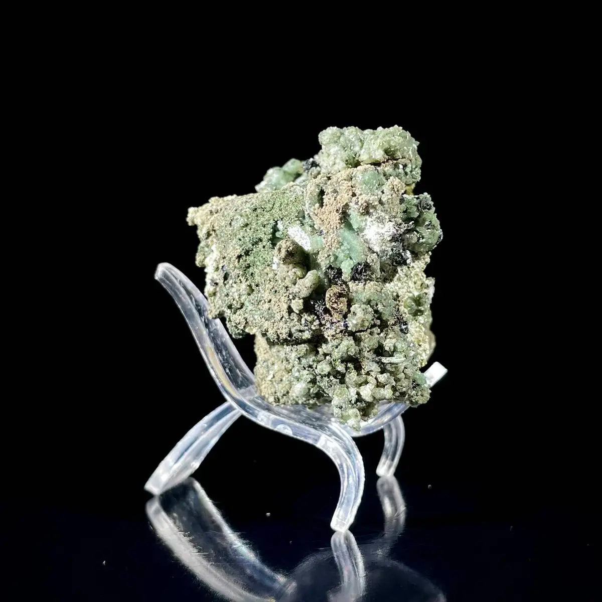 Natural Green Quartz Cluster on Matrix | Rare Colored Quartz Mineral Specimen | Mineral Collection | 120 g | 7*5*4.5 cm