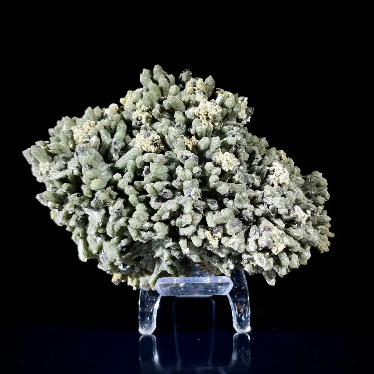 Natural Green Quartz Cluster on Matrix | Rare Colored Quartz Mineral Specimen | Mineral Collection | 450 g | 12*9*6 cm