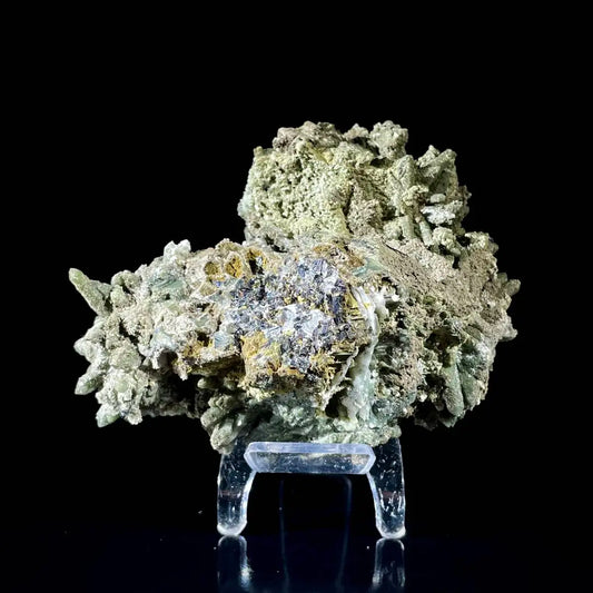 Natural Green Quartz Cluster on Matrix | Rare Colored Quartz Mineral Specimen | Mineral Collection | 360 g | 10.5*7.5*5.5 cm