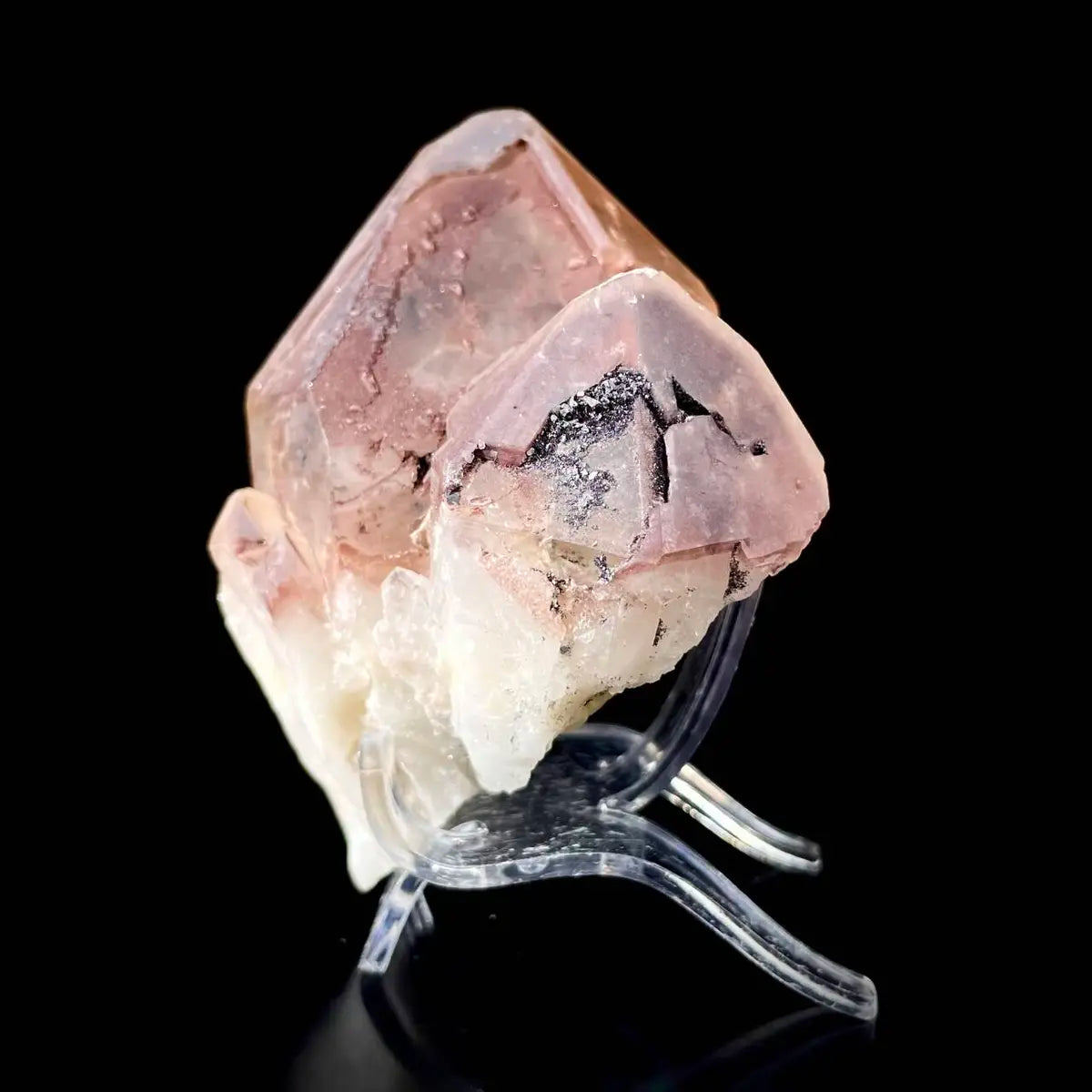 Natural Red Phantom Elestial Quartz  on Matrix | Rare Phantom Quartz Mineral Specimen | High-Grade Collector’s Piece | 320 g | 7.5*9.5*6.5 cm
